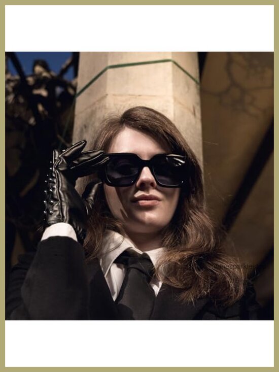 Oversized Polarized Square Sunglasses Women UV400 Acetate Retro main image 5